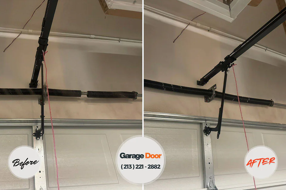 Before and after: garage door repair Walker Valley, NY